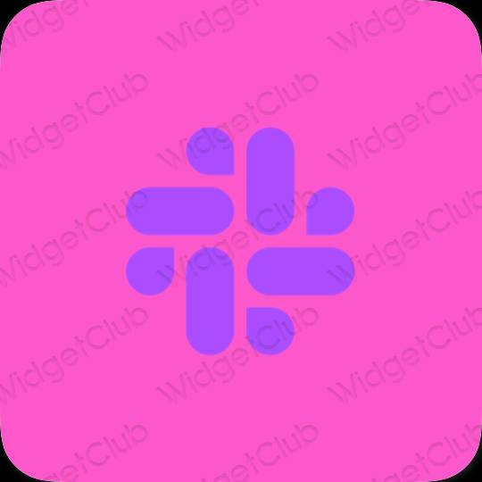 Aesthetic purple Slack app icons