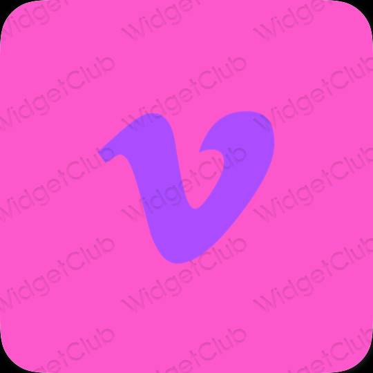 Aesthetic purple Vimeo app icons
