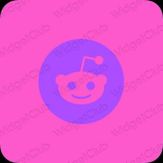 Estetik ungu Reddit ikon aplikasi