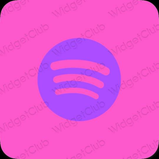 Aesthetic purple Spotify app icons