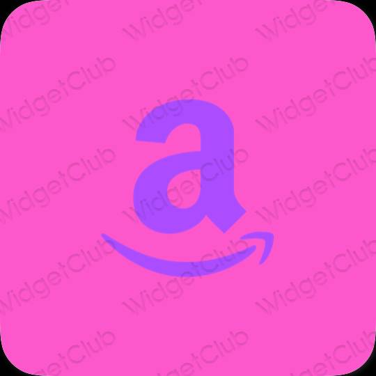 زیبایی شناسی رنگ بنفش Amazon آیکون های برنامه