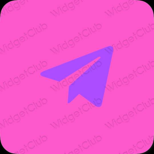 Aesthetic purple Telegram app icons