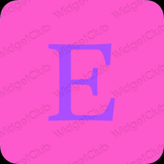Aesthetic purple Etsy app icons
