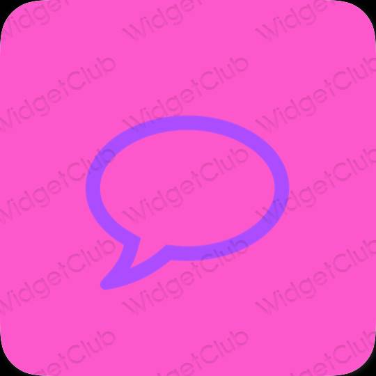 Aesthetic purple Messages app icons