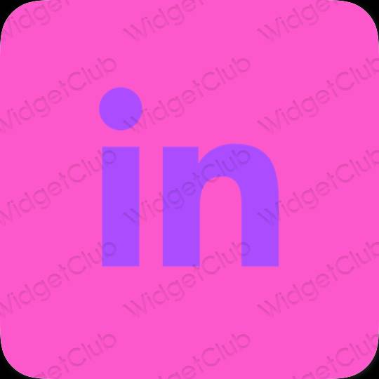 Aesthetic purple Linkedin app icons