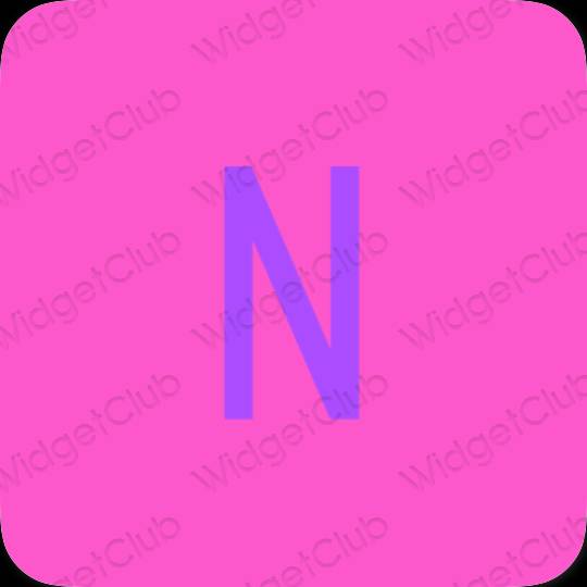 Aesthetic purple Netflix app icons