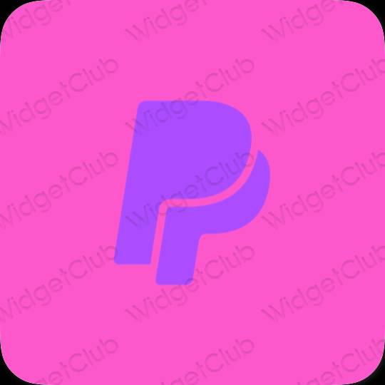 Aesthetic purple Paypal app icons