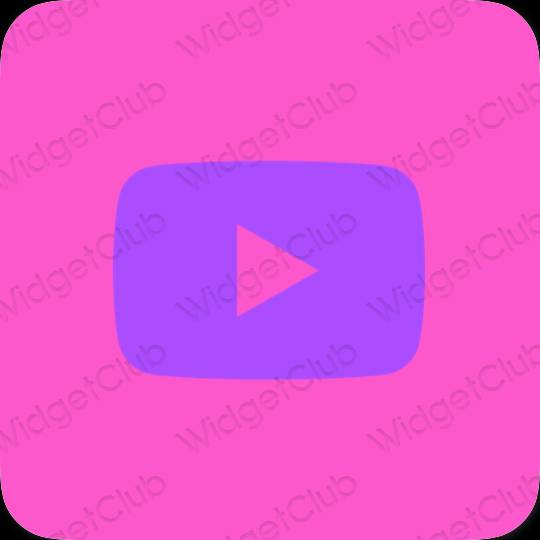 Aesthetic purple Youtube app icons