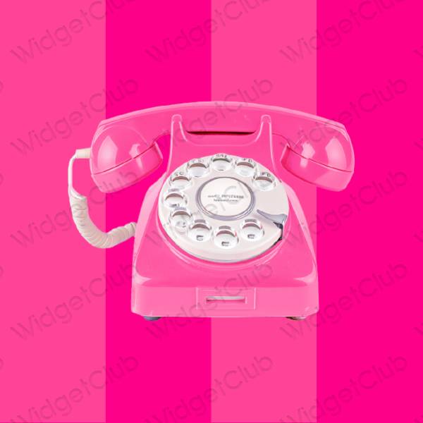 Estetický nachový Phone ikony aplikací