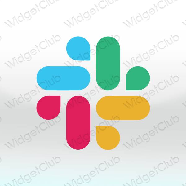 ესთეტიკური Slack აპლიკაციის ხატები