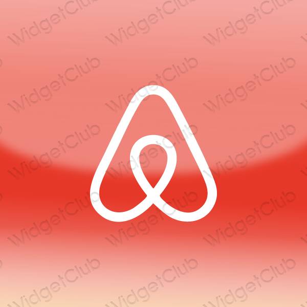 ესთეტიკური Airbnb აპლიკაციის ხატები