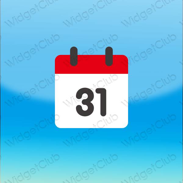 ესთეტიკური Calendar აპლიკაციის ხატები