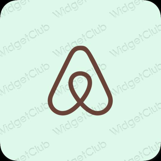 ესთეტიკური Airbnb აპლიკაციის ხატები