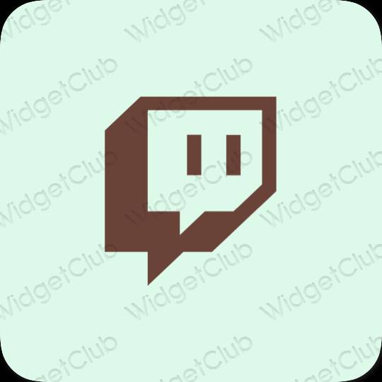 ესთეტიკური Twitch აპლიკაციის ხატები