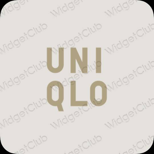 Pictograme pentru aplicații UNIQLO estetice