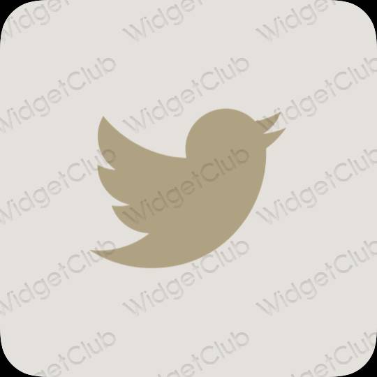 ესთეტიკური Twitter აპლიკაციის ხატები