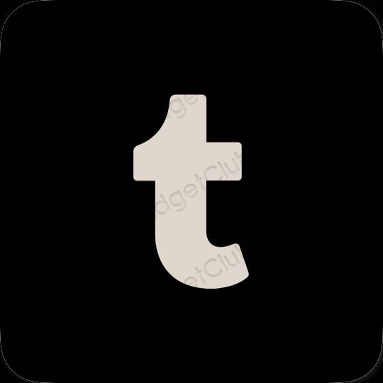 ესთეტიკური Tumblr აპლიკაციის ხატები