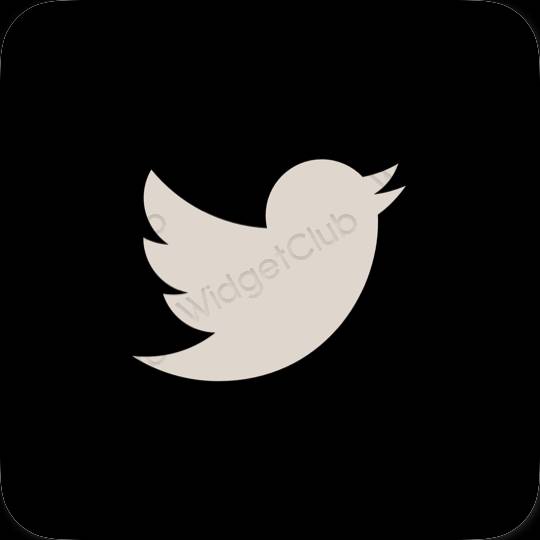 ესთეტიკური Twitter აპლიკაციის ხატები