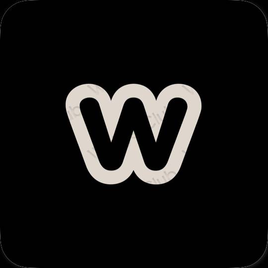 ესთეტიკური Weebly აპლიკაციის ხატები