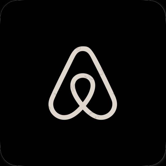 ესთეტიკური Airbnb აპლიკაციის ხატები