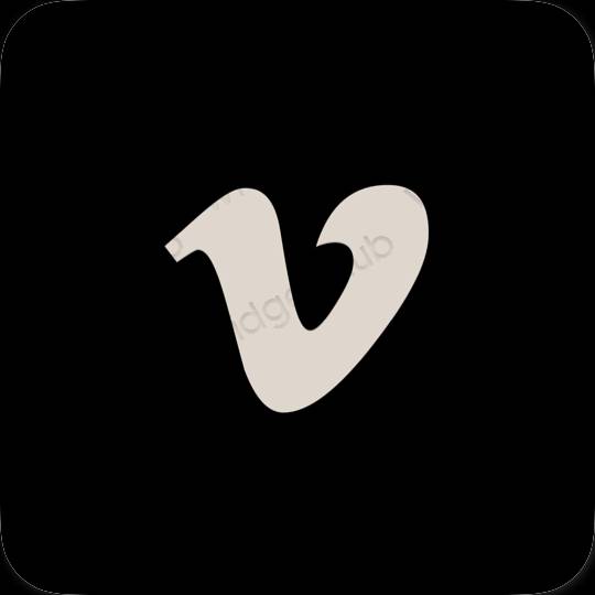 ესთეტიკური Vimeo აპლიკაციის ხატები