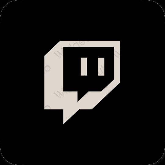 ესთეტიკური Twitch აპლიკაციის ხატები
