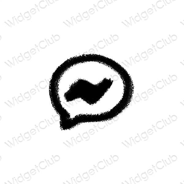 ესთეტიკური Messenger აპლიკაციის ხატები