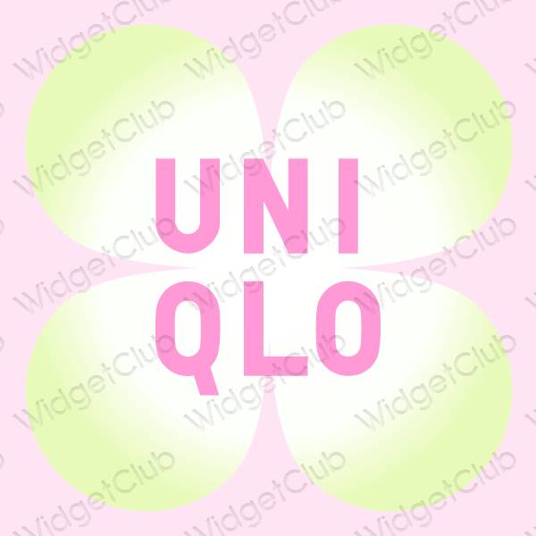 Αισθητικός μωβ UNIQLO εικονίδια εφαρμογών