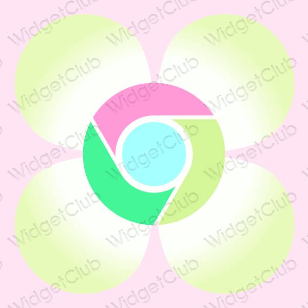 សោភ័ណ ពណ៌ស្វាយ Chrome រូបតំណាងកម្មវិធី
