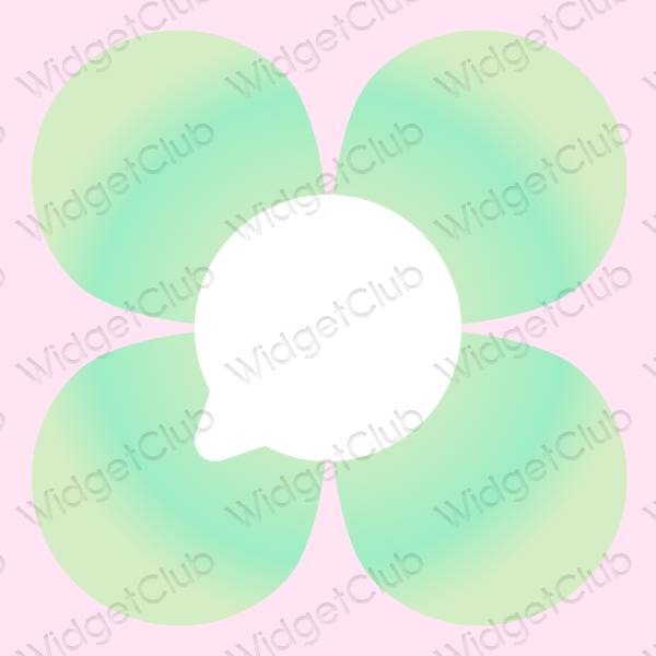Estetisk lila Messages app ikoner