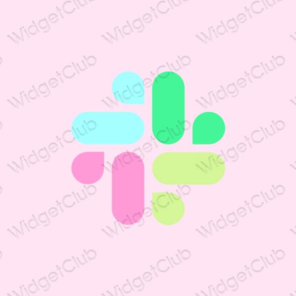 审美的 紫色的 Slack 应用程序图标