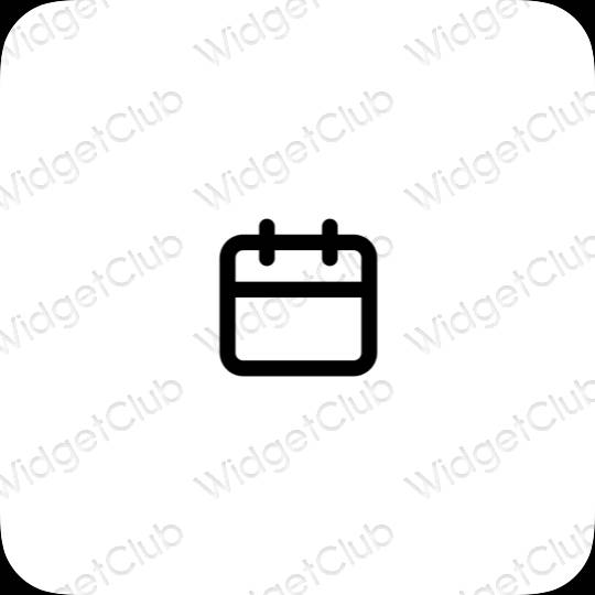 ესთეტიკური Calendar აპლიკაციის ხატები