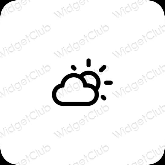 ესთეტიკური Weather აპლიკაციის ხატები