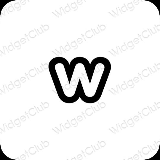 ესთეტიკური Weebly აპლიკაციის ხატები