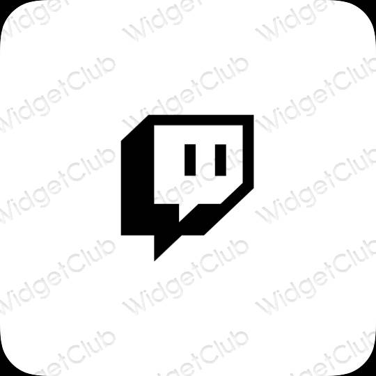 ესთეტიკური Twitch აპლიკაციის ხატები
