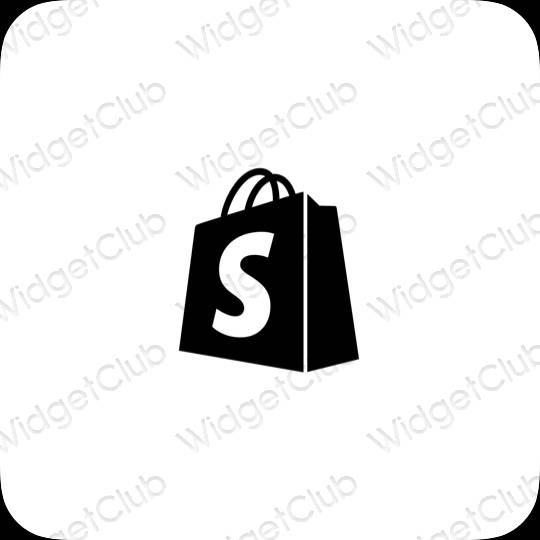 ესთეტიკური Shopify აპლიკაციის ხატები
