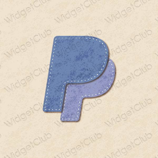 Aesthetic beige Paypal app icons