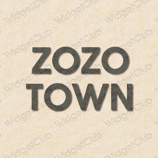 Estético beige ZOZOTOWN iconos de aplicaciones