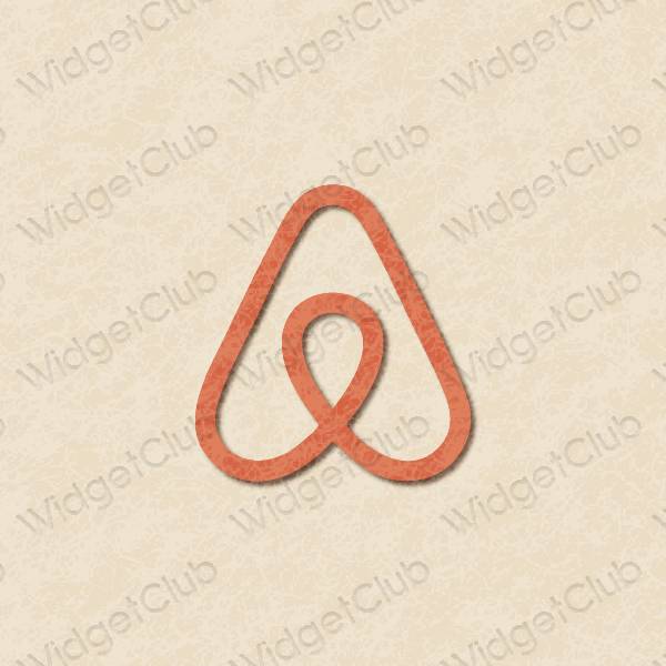 Ästhetisch Beige Airbnb App-Symbole