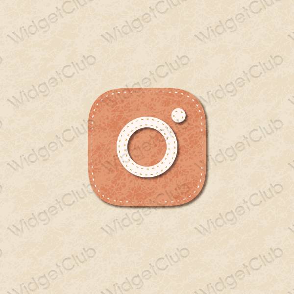 Estético beige Instagram iconos de aplicaciones