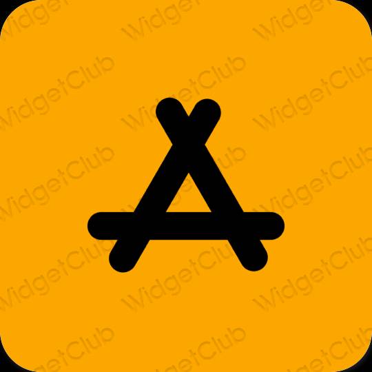 Aesthetic orange AppStore app icons