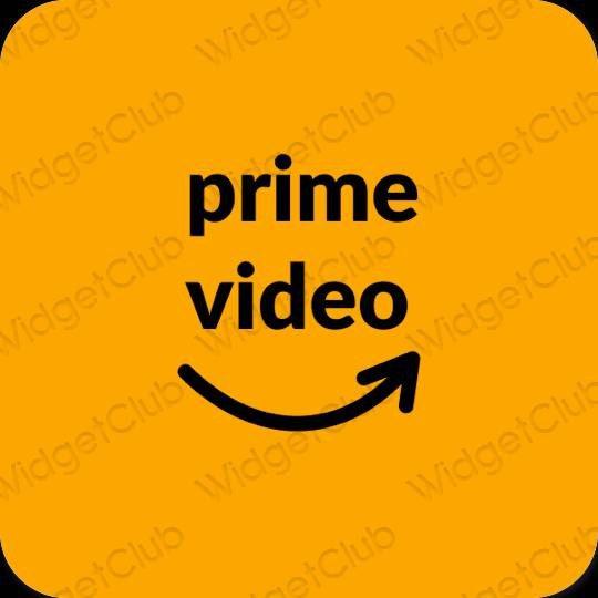 Естетичен оранжево Amazon икони на приложения