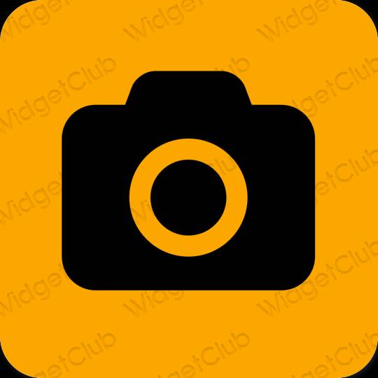 Estético naranja Camera iconos de aplicaciones