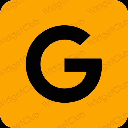 زیبایی شناسی نارنجی Google آیکون های برنامه