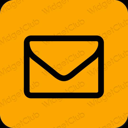 Æstetisk orange Mail app ikoner