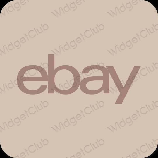 Αισθητικός μπεζ eBay εικονίδια εφαρμογών