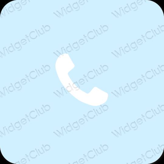 Estetik pastel mavi Phone uygulama simgeleri