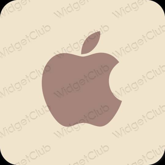 Estético beige Apple Store iconos de aplicaciones