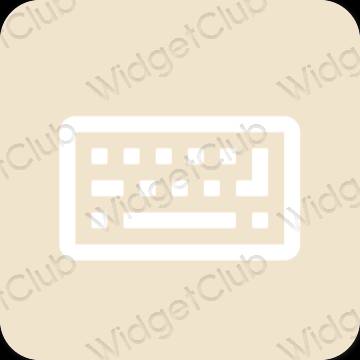 Stijlvol beige Simeji app-pictogrammen