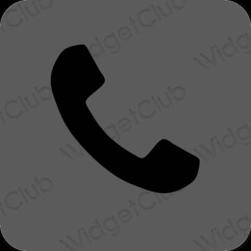 Estetyka szary Phone ikony aplikacji